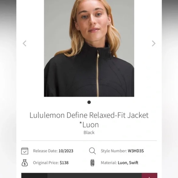 Define Relaxed-Fit Jacket Luon in Black and Gold Zipper - Picture 5 of 6